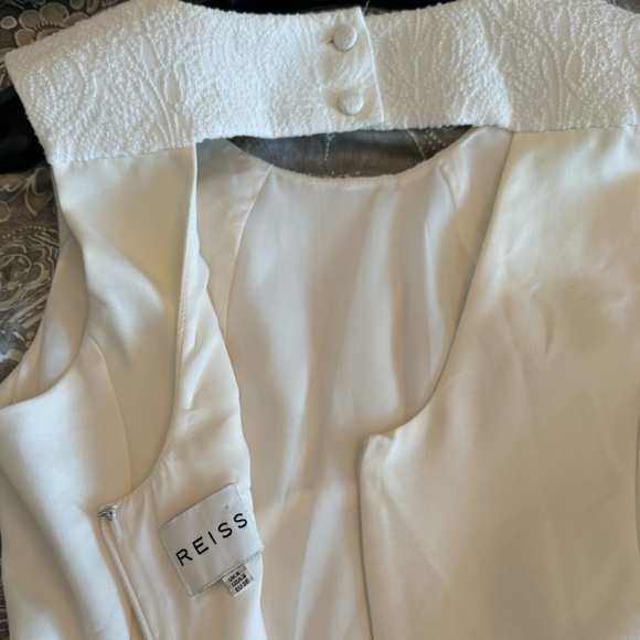 REISS Natalie Cut Out Open Back Flared Dress size US 4 - Picture 4 of 9